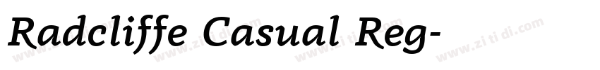 Radcliffe Casual Reg字体转换